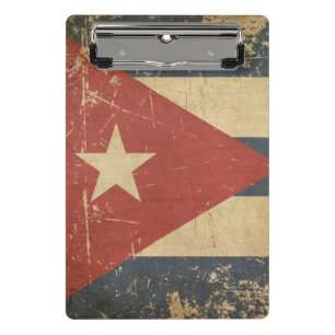 Cuban Aged Flat Flag Mini Clipboard