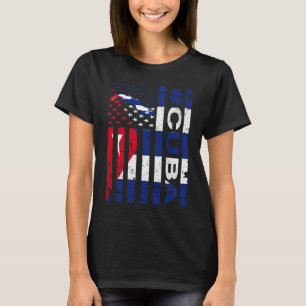 Cuban American Flag  Cuba USA Pride T-Shirt