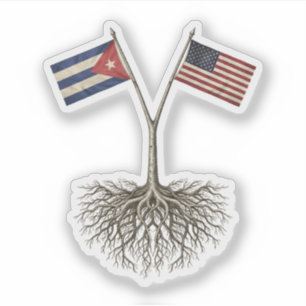 Cuban - American Sticker