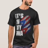 Cuban And Puerto Rican DNA Heritage Mix Flag
