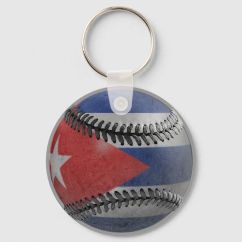 Cuban Baseball Keychain