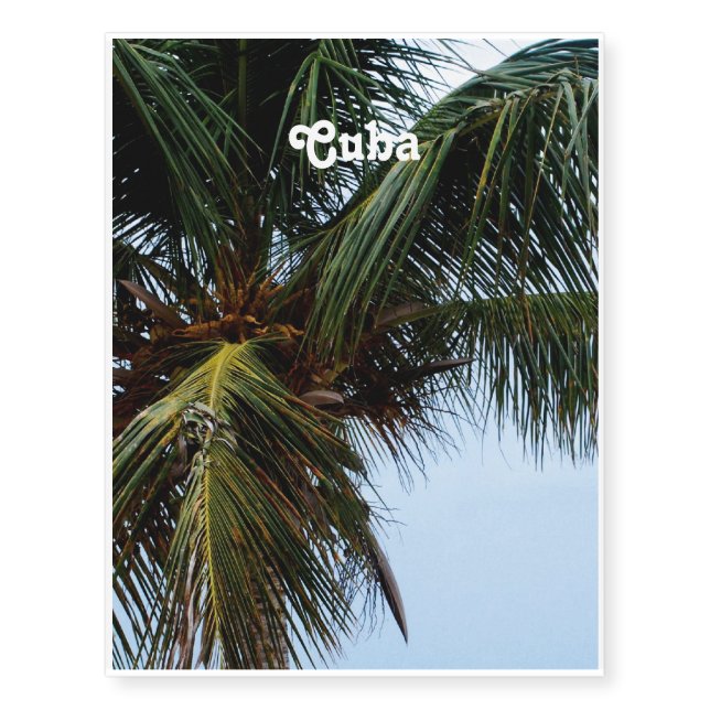 Cuban Beach Temporary Tattoos (Front)