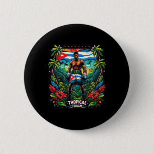 Cuban Boxing Tropical Tough Button
