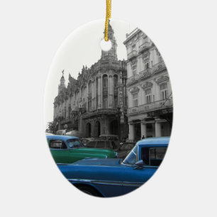 Cuban Cars 1 Ceramic Ornament