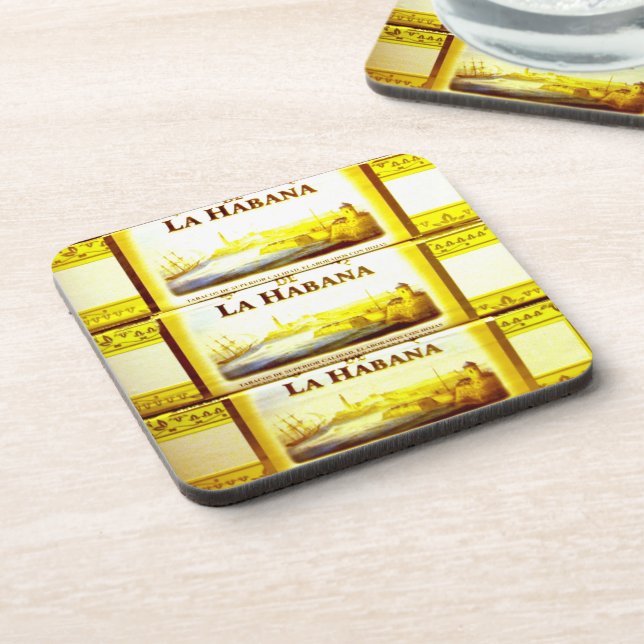 Cuban Cigar Boxes | La Habana | Magnet Beverage Coaster (Left Side)