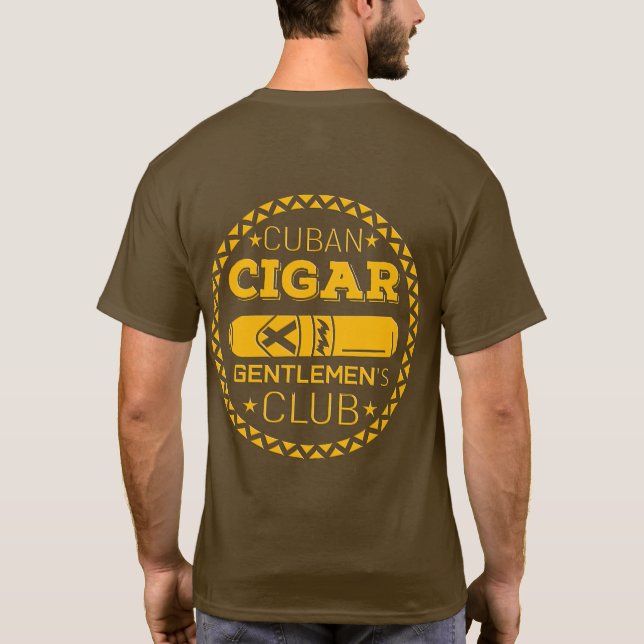 CUBAN CIGAR CLUB BY EKLEKTIX T-Shirt (Back)