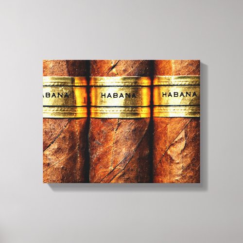 Cuban Cigar Habana Wrapped Canvas