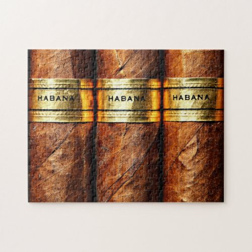 Cuban Cigars Habana Gold Vip Smoke Club Jigsaw Puzzle