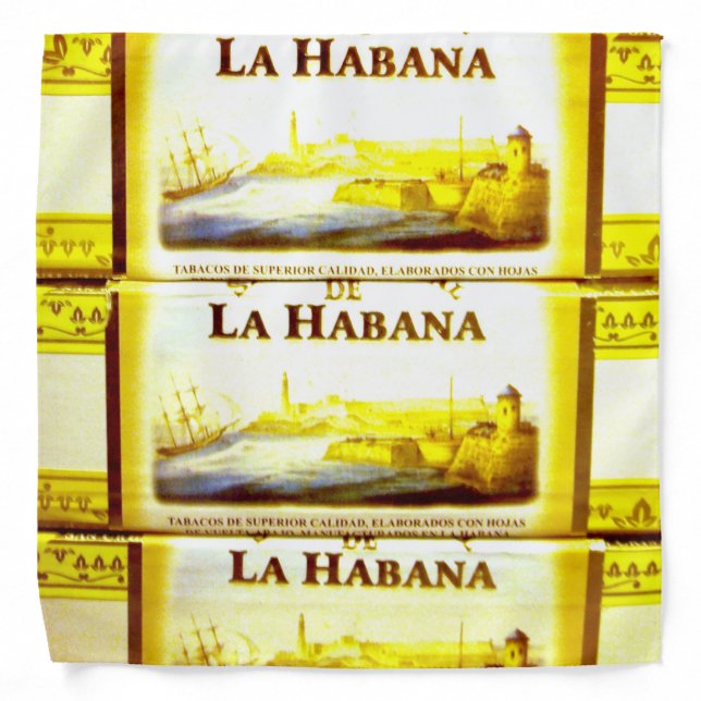 Cuban Cigars | La Habana | Bandana Handkerchief (Front)