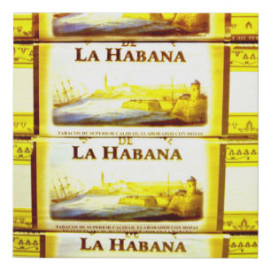 Cuban Cigars La Habana Faux Canvas