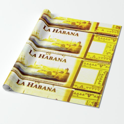 Cuban Cigars  La Habana  Wrapping Paper
