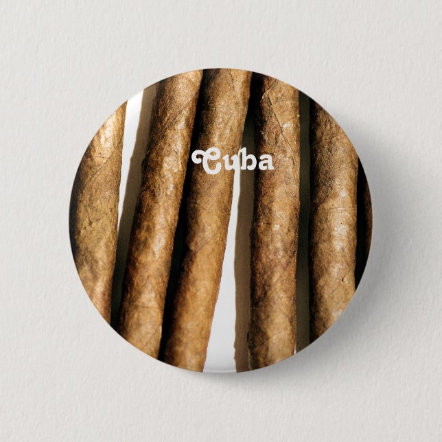Cuban Cigars Pinback Button (Front)