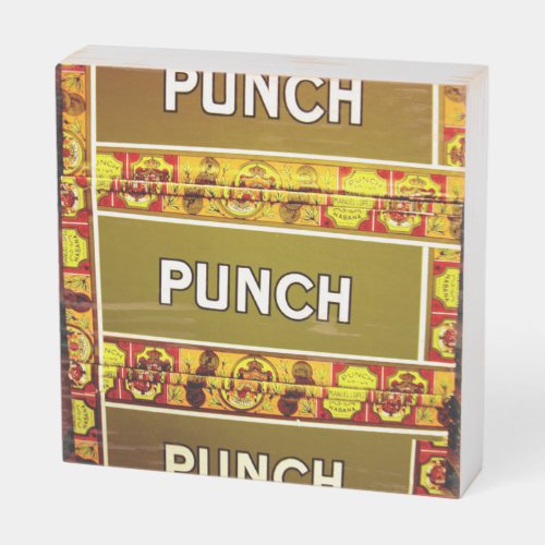 Cuban Cigars  Punch  Wood Box Sign