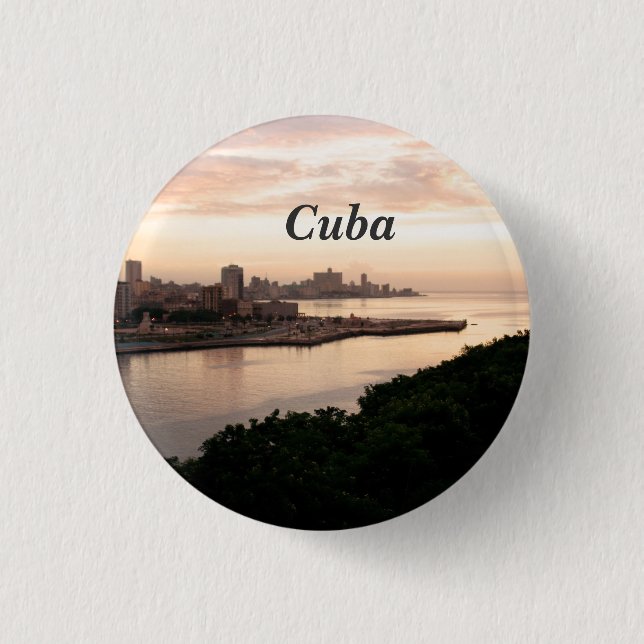Cuban Cityscape Pinback Button (Front)