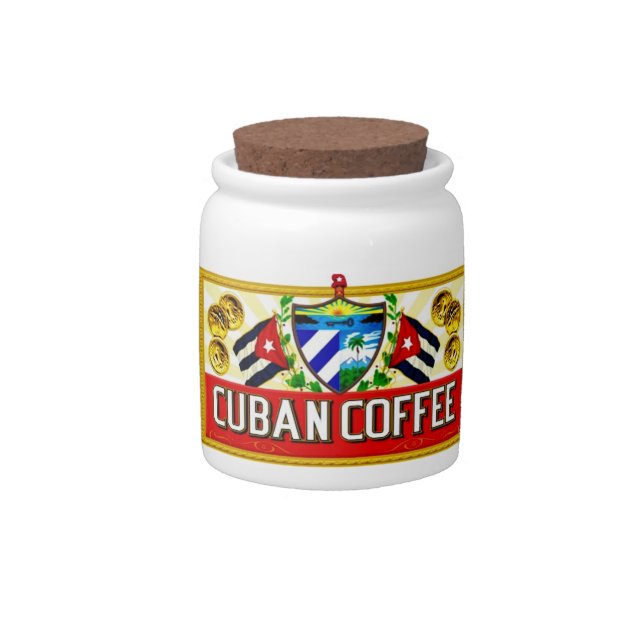 Cuban Coffee Candy Jar (Front)
