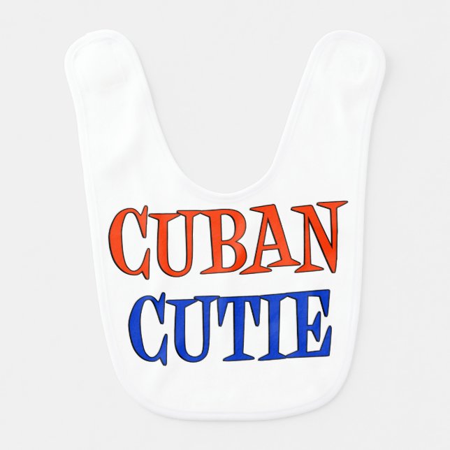 Cuban Cutie Baby Bib (Front)