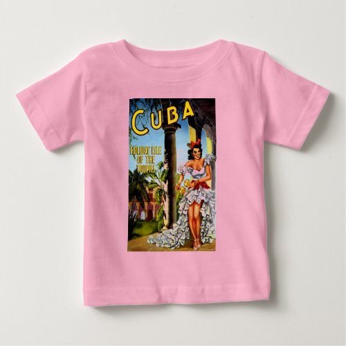 Cuban Dancer Vintage Travel Baby T_Shirt