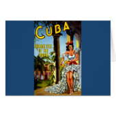 Cuban Dancer Vintage Travel Card (Front Horizontal)