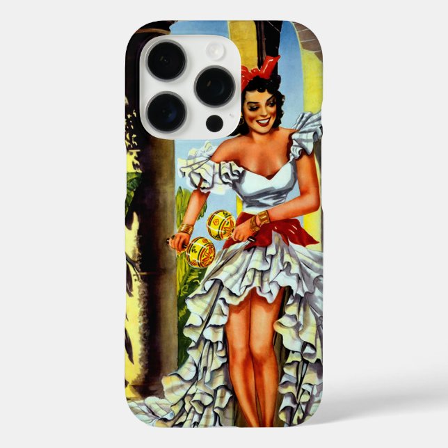 Cuban Dancer Vintage Travel Case-Mate iPhone Case (Back)