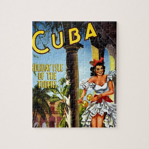 Cuban Dancer Vintage Travel Jigsaw Puzzle