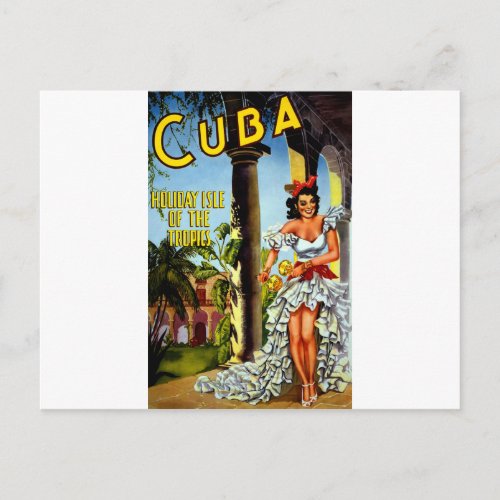 Cuban Dancer Vintage Travel Postcard