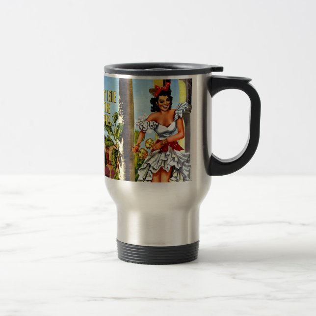 Cuban Dancer Vintage Travel Travel Mug (Right)