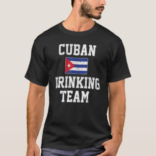 Cuban Drinking Team Beer Country Cuba Flag Vintag T-Shirt