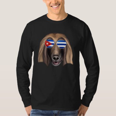 Cuban Flag Afghan Hound Dog Cuba Pocket T-Shirt
