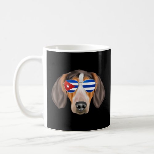 Cuban Flag American English Coonhound Dog Cuba Poc Coffee Mug