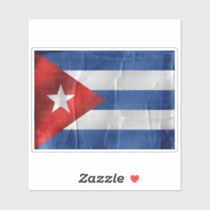 Cuban Flag Art Sticker