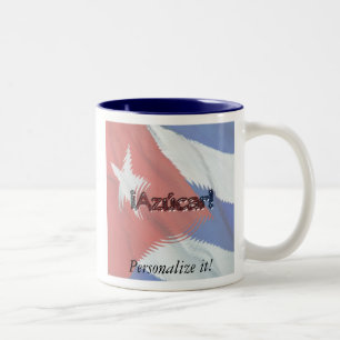 Cuban Flag - Azucar! Personalize it! Two-Tone Coffee Mug