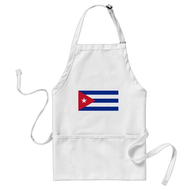 Cuban Flag - Bandera Cubana - Flag of Cuba Adult Apron (Front)