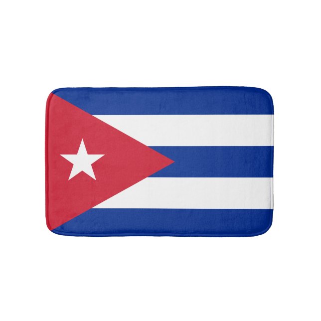 Cuban flag bathroom mat (Front)