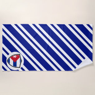 Cuban flag beach towel