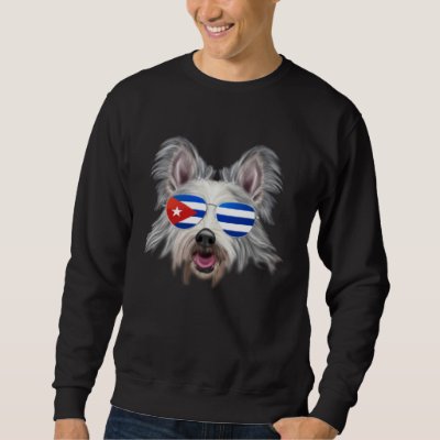 Cuban Flag Berger Picard Dog Cuba Pocket Sweatshirt