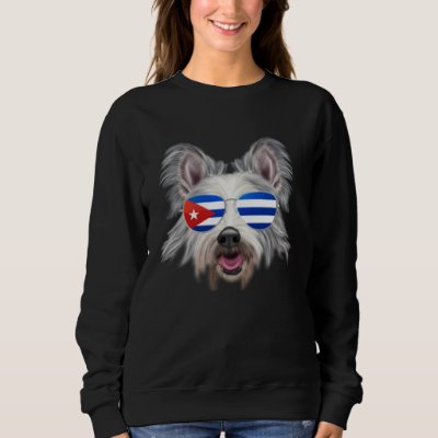 Cuban Flag Berger Picard Dog Cuba Pocket Sweatshirt