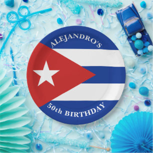 Cuban Flag Birthday Party Paper Plates