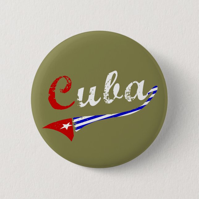 Cuban Flag Button (Front)