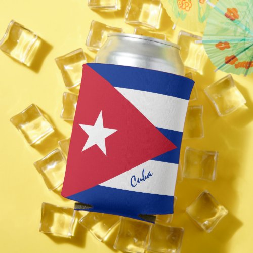 Cuban Flag can cooler  Cuba party sports