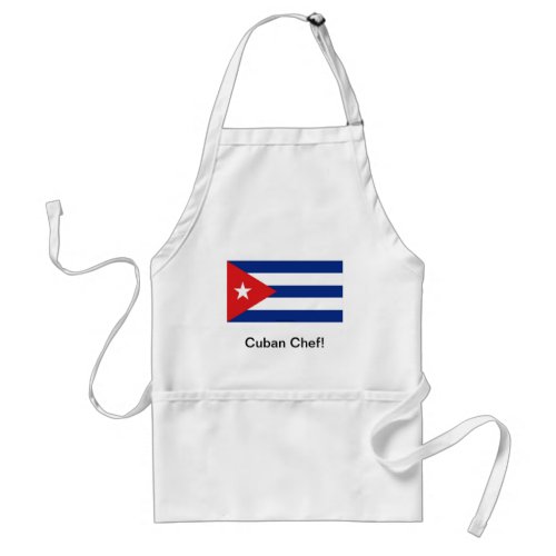 Cuban flag chef apron