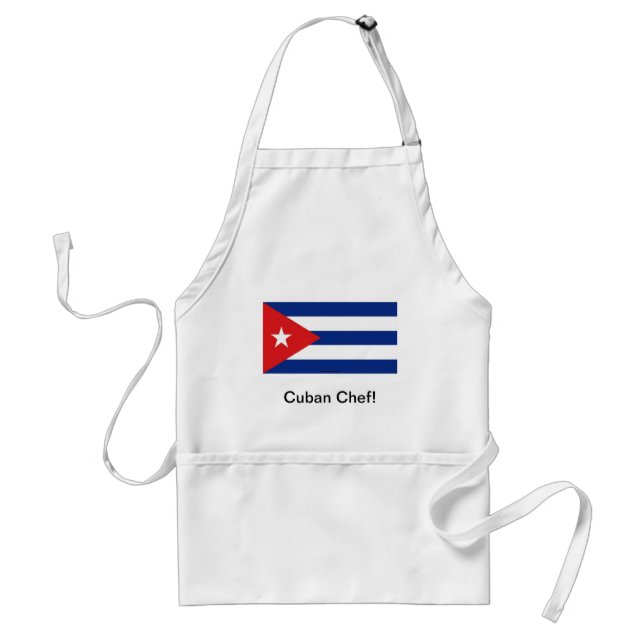 Cuban flag chef apron (Front)