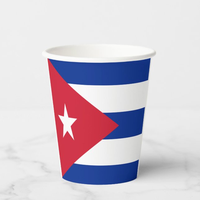 Cuban flag-coat arms paper cups (Front)