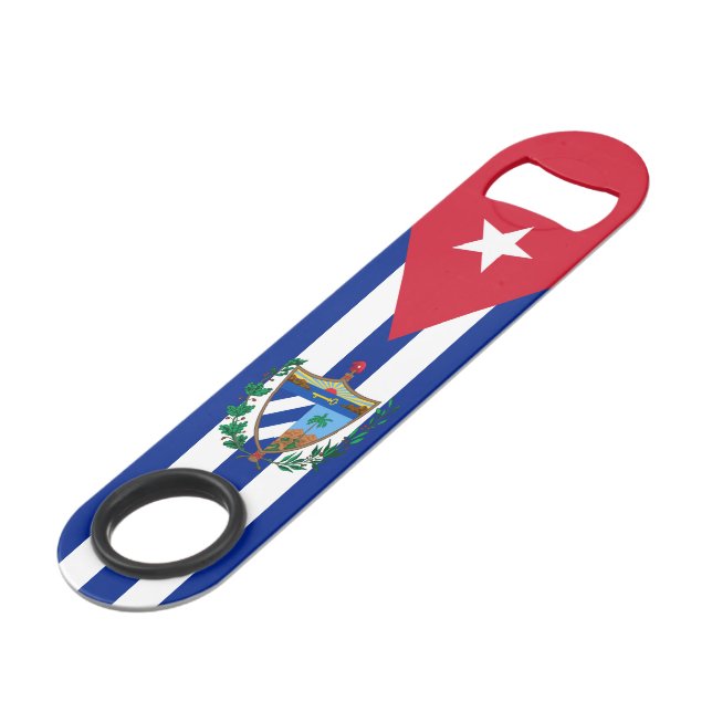 Cuban flag-coat of arms bar key (Front Angled)