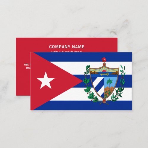 Cuban Flag  Coat of Arms Flag of Cuba Business Card