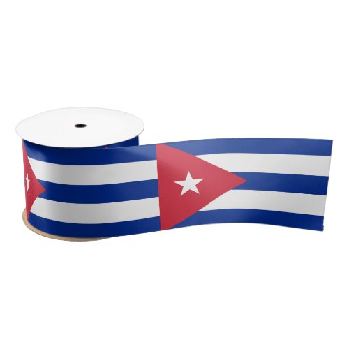 Cuban Flag  Cuba travel holidaysports Satin Ribbon