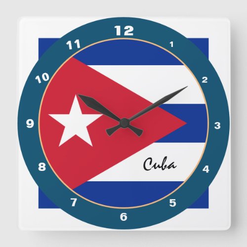 Cuban Flag  Cuba trendy fashion design clock