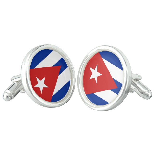 Cuban Flag Cufflinks (Angled)