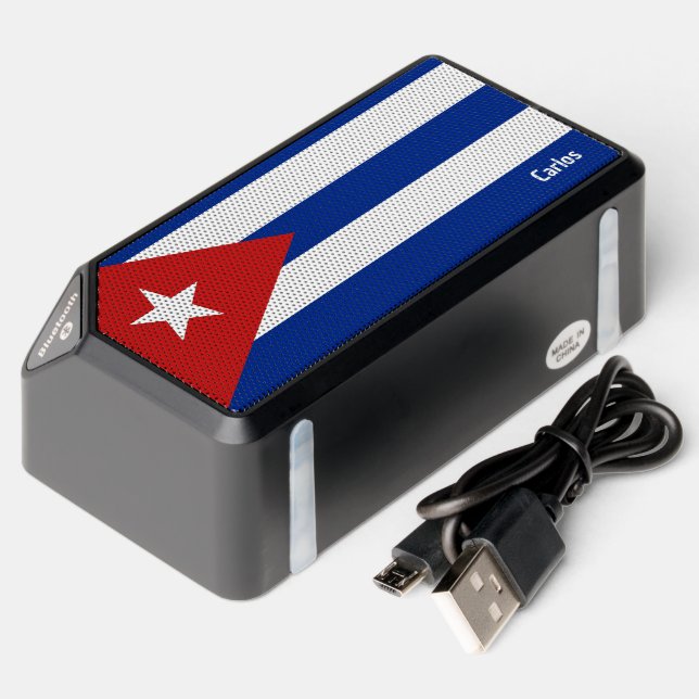 Cuban Flag Custom Bluetooth Speaker (Laydown)