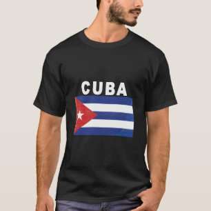 Cuban Flag Distressed-Image Design T-Shirt
