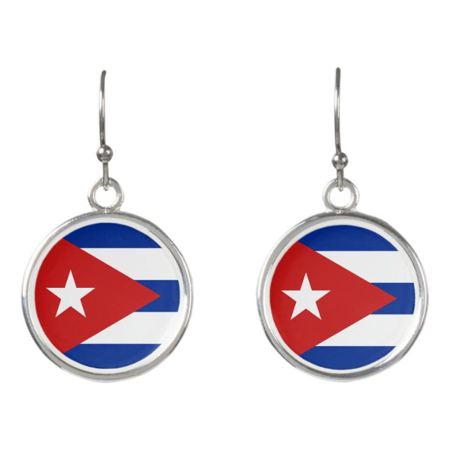 Cuban Flag Earrings (Front)